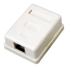 Розетка компьютерная внешняя. 1-порт RJ-45 (8P8C). FTP экраниров. категория 5e,