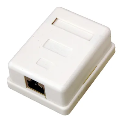 Розетка компьютерная внешняя. 1-порт RJ-45 (8P8C). FTP экраниров. категория 5e,