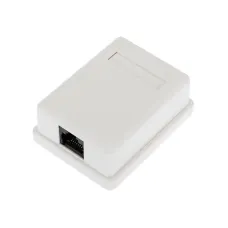 Розетка компьютерная внешняя 1-порт RJ-45 8P8C UTP неэкранированная. кат6,
