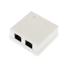 Розетка компьютерная внешняя 2-порта RJ-45 8P8C UTP неэкранированная кат6,