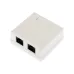 Розетка компьютерная внешняя 2-порта RJ-45 8P8C UTP неэкранированная кат6, Розетка компьютерная внешняя 2-порта RJ-45 8P8C UTP неэкранированная кат6,