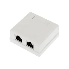 Розетка компьютерная внешняя 2-порта RJ-45 8P8C FTP экранированная кат6,