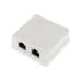 Розетка компьютерная внешняя 2-порта RJ-45 8P8C FTP экранированная кат6,