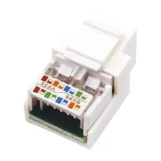 Модуль Keystone Jack RJ-45(8P8C) UTP неэкраниров. категория 5e 180 градус белый,
