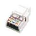 Модуль Keystone Jack RJ-45(8P8C) UTP неэкраниров. категория 5e 180 градус белый,