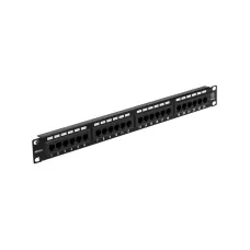 Патч-панель 19' CAT5e 1U 24 порта UTP RJ45 Dual IDC