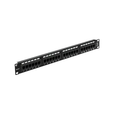Патч-панель 19' CAT5e 1U 24 порта UTP RJ45 Dual IDC