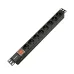 Блок розеток PDU горизонтальный 1U 8 розеток СЕЕ 7/4 Schuko 10A с выключателем гнездо C14 черный
