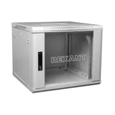 Шкаф настенный телекоммуникационный разборный 6U 600x600мм дверь стекло серый (RAL 7035)