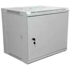 Шкаф настенный телекоммуникационный разборный 6U 600x450x370мм дверь металл серый (RAL 7035) PRO