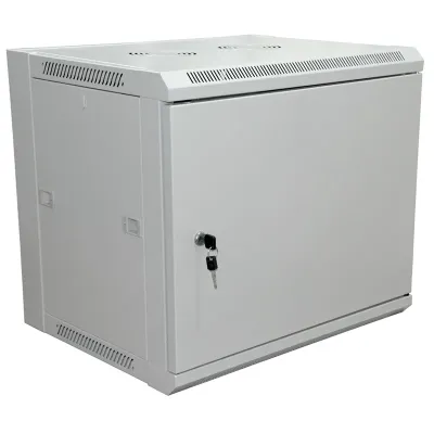 Шкаф настенный телекоммуникационный разборный 6U 600x450x370мм дверь металл серый (RAL 7035) PRO