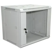Шкаф настенный телекоммуникационный разборный 6U 600x600x370мм дверь стекло серый (RAL 7035) PRO