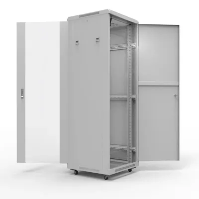 Шкаф напольный телекоммуникационный разборный 22U 600х1000мм дверь стекло серый (RAL 7035)