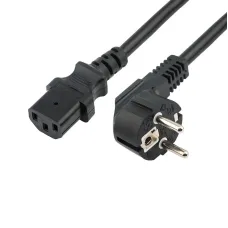 Кабель питания СЕЕ 7/7 (Schuko) - IEC 320 C13 3x0,75 мм2, длина 0,6м, угловая вилка