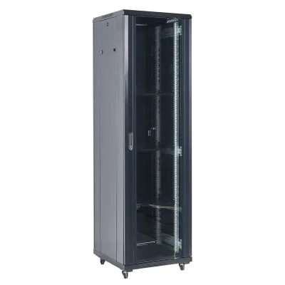 Телекоммуникационный напольный шкаф 19'' 42U 800х800мм разборный цвет серый RAL7035