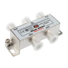 Делитель ТВ х 4 + 5шт. F BOX 5-1000 МГц Silver,