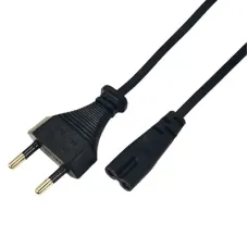 Шнур сетевой вилка СЕЕ 7/16 - разъем IEC 320 C7, кабель 2x0,5 мм2, 1,5 м