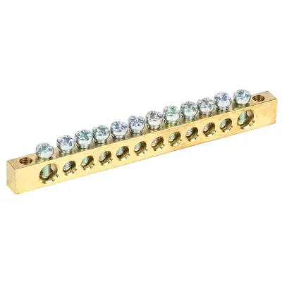 Шина PEN ''земля-ноль'' 6х9 мм 12х2 (12 группхкрепеж по краям), REXANT