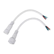 Соединительный кабель (4pin) герметичный (IP67) 4х0.75кв мм белый