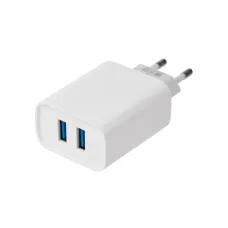 Устройство сетевое зарядное для iPhone, iPad 2 x USB, 5V, 2.4 A, белое,