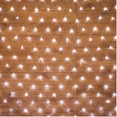 Гирлянда Сеть 1,5х1,5 м, прозрачный ПВХ, 96 LED белый