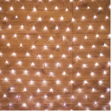 Гирлянда Сеть 1,5х1,5 м, прозрачный ПВХ, 150 LED белые
