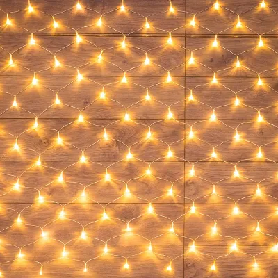 Гирлянда Сеть 1,5х1,5 м, прозрачный ПВХ, 150 LED тёплый белый