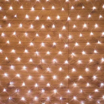 Гирлянда Сеть 1,8х1,5 м, прозрачный ПВХ, 180 LED белые