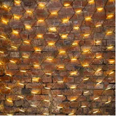 Гирлянда Сеть 2x3 м, черный каучук, 432 LED тёплый белый