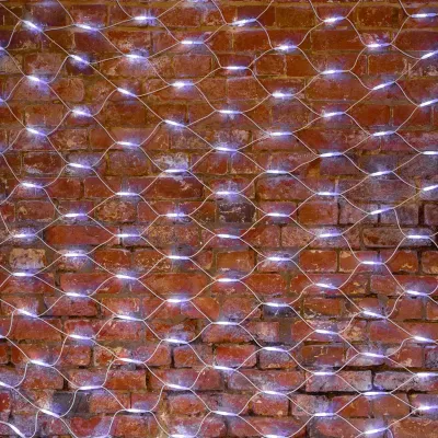 Гирлянда Сеть 2x3 м, белый каучук, 432 LED белые