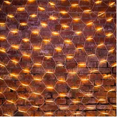 Гирлянда Сеть 2x3 м, белый каучук, 432 LED теплый белый