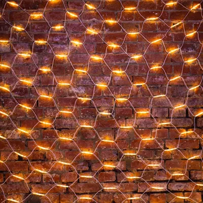 Гирлянда Сеть 2x3 м, белый каучук, 432 LED теплый белый