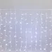 Гирлянда светодиодная Занавес 2х1,5м 300 LED БЕЛЫЙ белый ПВХ IP65 постоянное свечение 230В соединяется NEON-NIGHT нужен шнур 303-500-1