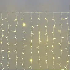 Гирлянда светодиодная Занавес 2х1,5м 300 LED ТЕПЛЫЙ БЕЛЫЙ белый ПВХ IP65 постоянное свечение 230В соединяется NEON-NIGHT нужен шнур 303-500-1