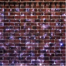 Гирлянда светодиодная Занавес 2х6м 768 LED БЕЛЫЙ черный ПВХ IP65 постоянное свечение 230В соединяется NEON-NIGHT нужен шнур 303-500