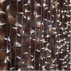 Гирлянда светодиодная Занавес 2х3м 600 LED БЕЛЫЙ белый ПВХ IP65 эффект мерцания 230В соединяется NEON-NIGHT нужен шнур 303-500-1