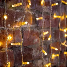 Гирлянда светодиодная Занавес 2х1,5м 300 LED ТЕПЛЫЙ БЕЛЫЙ прозрачный ПВХ IP65 эффект мерцания 230В соединяется NEON-NIGHT нужен шнур 303-500-1