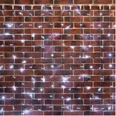Гирлянда Занавес 2х6м 768 LED БЕЛЫЙ прозрачный ПВХ IP65 эффект мерцания 230В нужен блок 303-500-1