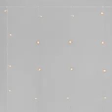 Гирлянда Занавес 1,5x1,5м 64 LED ТЕПЛЫЙ БЕЛЫЙ прозрачный ПВХ IP20 свечение с динамикой 220В не соединяется, с контроллером