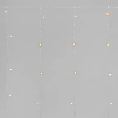 Гирлянда Занавес 1,5x1,5м 64 LED ТЕПЛЫЙ БЕЛЫЙ прозрачный ПВХ IP20 свечение с динамикой 220В не соединяется, с контроллером