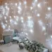 Гирлянда светодиодная Бахрома 3х0,8 м 200 LED белые, прозрачный ПВХ