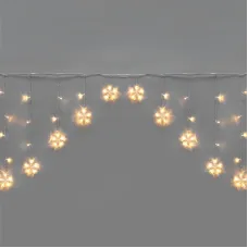 Гирлянда Арка со звездами 2,5 х 1,2 м 136 LED теплый белый прозрачный ПВХ IP20 230 В