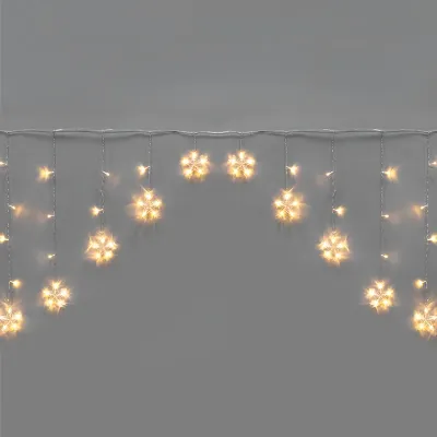 Гирлянда Арка со звездами 2,5 х 1,2 м 136 LED теплый белый прозрачный ПВХ IP20 230 В