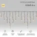 Гирлянда светодиодная Бахрома (Айсикл), 4,8х0,6м, 176 LED ТЕПЛЫЙ БЕЛЫЙ, черный ПВХ, IP65, эффект мерцания, 230В NEON-NIGHT (нужен шнур питания 303-500)