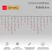 Гирлянда профессиональная Айсикл (бахрома) светодиодный, 4,0 х 0,6 м, с эффектом мерцания, черный провод КАУЧУК, 230 В, диоды красные, 128 LED NEON-NIGHT