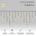 Гирлянда светодиодная Бахрома (Айсикл), 5х0,7м, 152 LED ТЕПЛЫЙ БЕЛЫЙ, черный КАУЧУК 2,3мм, IP67, эффект мерцания, 230В NEON-NIGHT (нужен шнур питания 315-000)