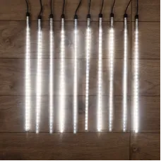 Гирлянда Тающие сосульки 24 В, комплект 10 штук х 50 см, шаг 100 см, 600 LED, белый