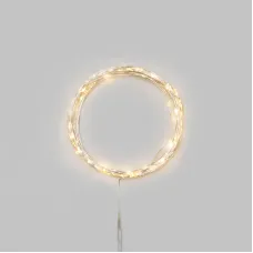 Гирлянда светодиодная Роса 10м 100 LED ТЕПЛЫЙ БЕЛЫЙ IP20 3хАА (в комплект не входят)