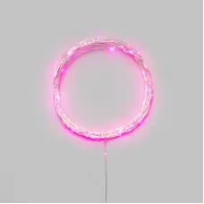 Гирлянда светодиодная Роса 10м 100 LED РОЗОВЫЙ IP20 3хАА (в комплект не входят)