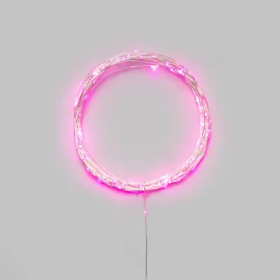 Гирлянда светодиодная Роса 10м 100 LED РОЗОВЫЙ IP20 3хАА (в комплект не входят)